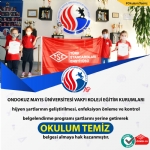 OMÜ Vakdı Koleji Okulum Temiz Belgesi