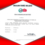 OMÜ Vakdı Koleji Okulum Temiz Belgesi