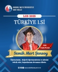 LGS 2025 TÜRKİYE BİRİNCİMİZ