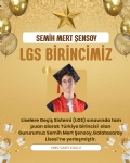 OMÜ Vakfı Koleji Öğrencisi Semih Mert Şensoy, LGS Türkiye Birincisi Oldu