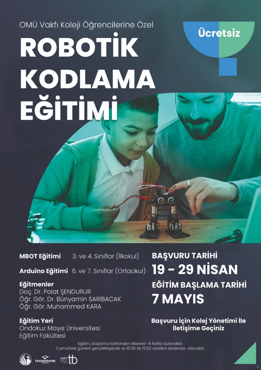 ROBOTİK KODLAMA EĞİTİMİ BAŞVURULARI BAŞLIYOR